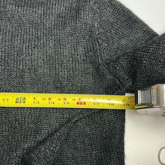 Vtg Wild and Lethal Trash Kiss the Future Black Sweater Turtle Neck Mohair M - Picture 16 of 16